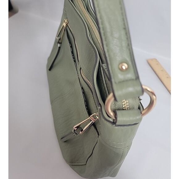 Jessica Simpson Medium SABRINA PURSE WOMENS OLIVE LODEN GREEN EUC - Picture 9 of 9